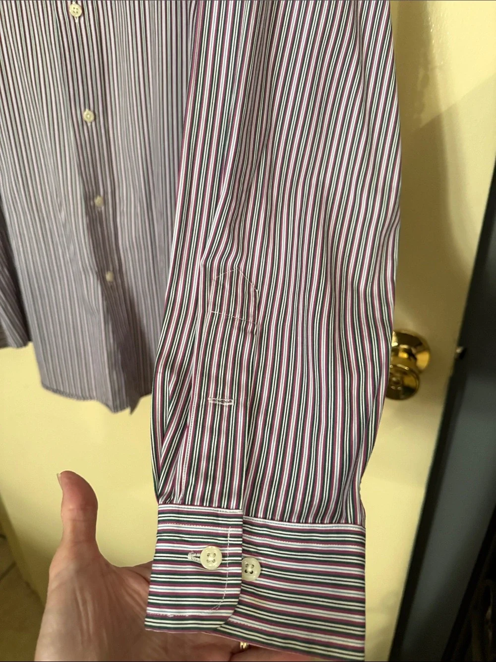 Polo by Ralph Lauren Purple & White Striped Button-Down Shirt with Navy Pony
